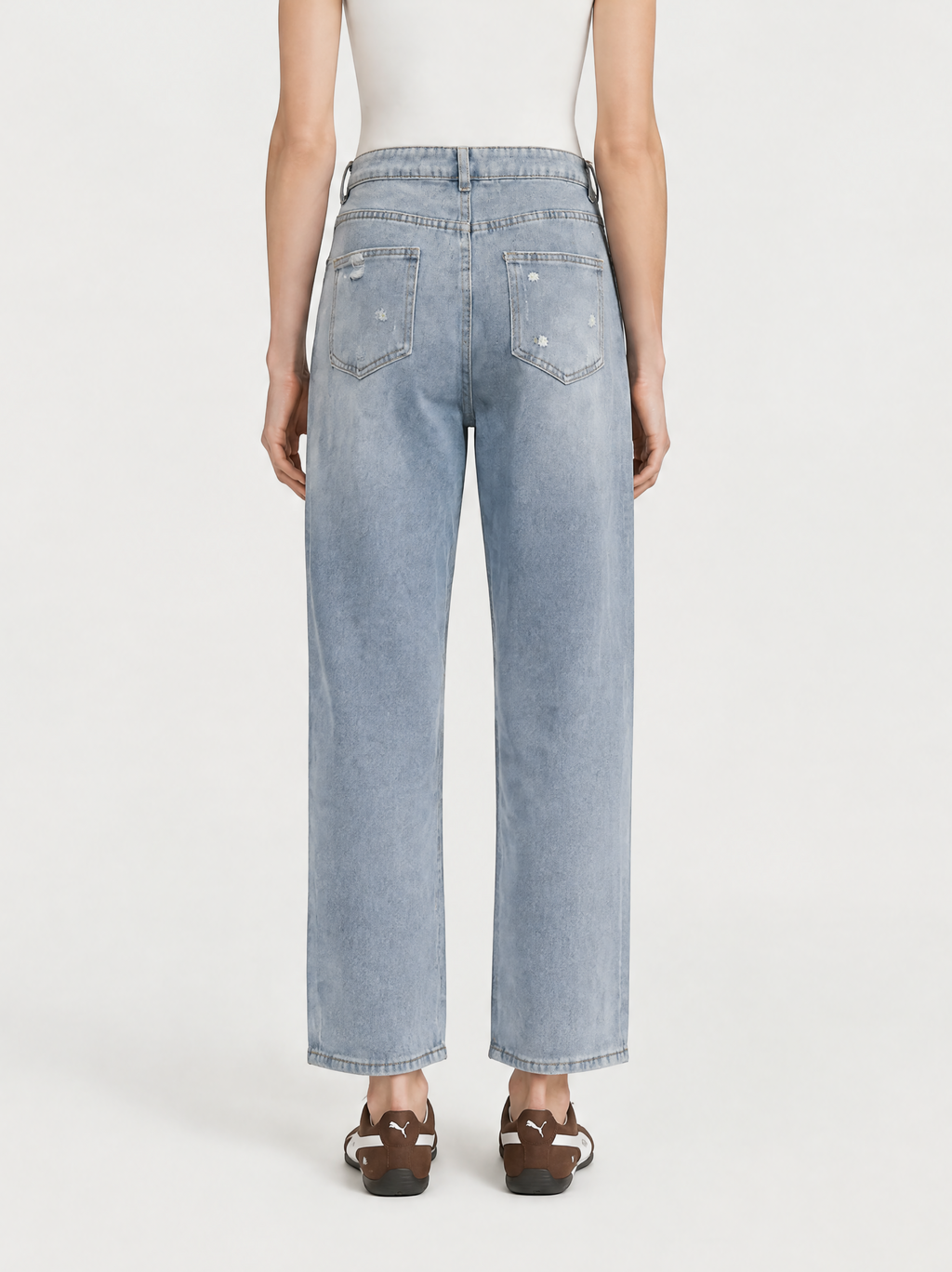 Jeans Bordado Margaritas