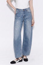 Jeans Balloon con Escamas de Sirena