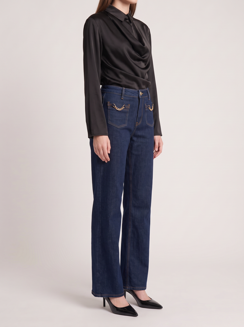 Jeans Elasticado con Cadena Dorada