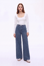 Jeans Marine Elasticado de Tiro Alto