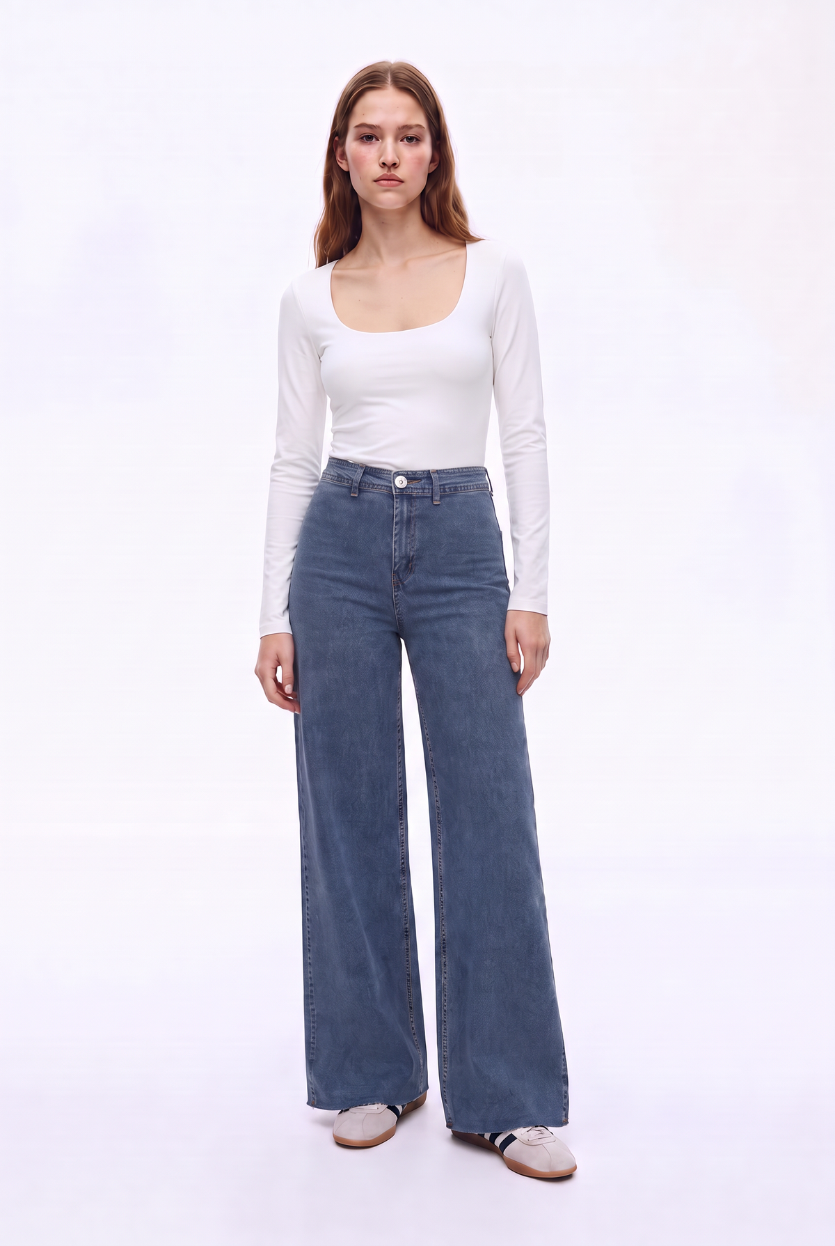 Jeans Marine Elasticado de Tiro Alto