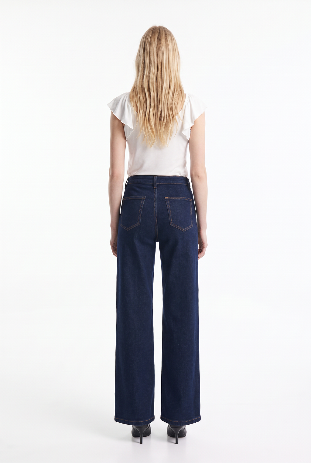 Jeans Elasticado de Tiro Alto