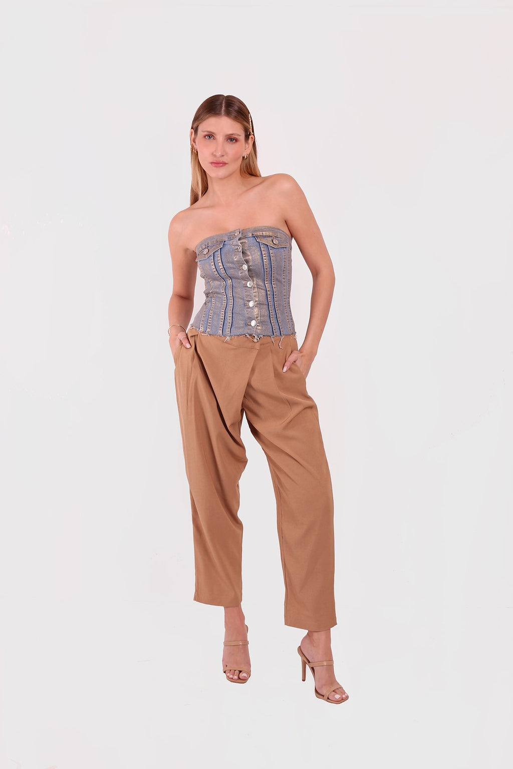 Pantalón Sastrero Cintura Cruzada