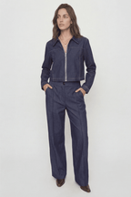 Chaqueta Denim Crop Forrada