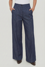 Pantalón Wide Leg con Costuras Frontales