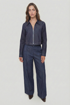 Chaqueta Denim Crop Forrada