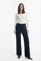 Pantalón Wide Leg con Cinturón Incorporado