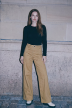 Jeans Wide Leg Tiro Alto Elasticado