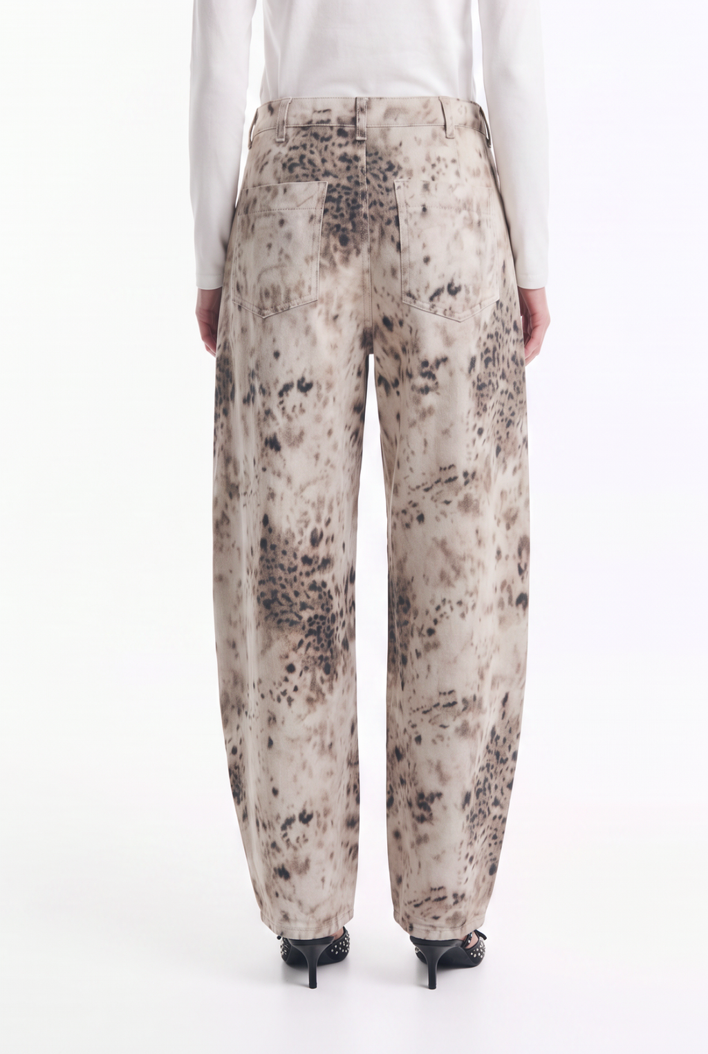 Jeans Baggy de Tiro Alto Print Bambi