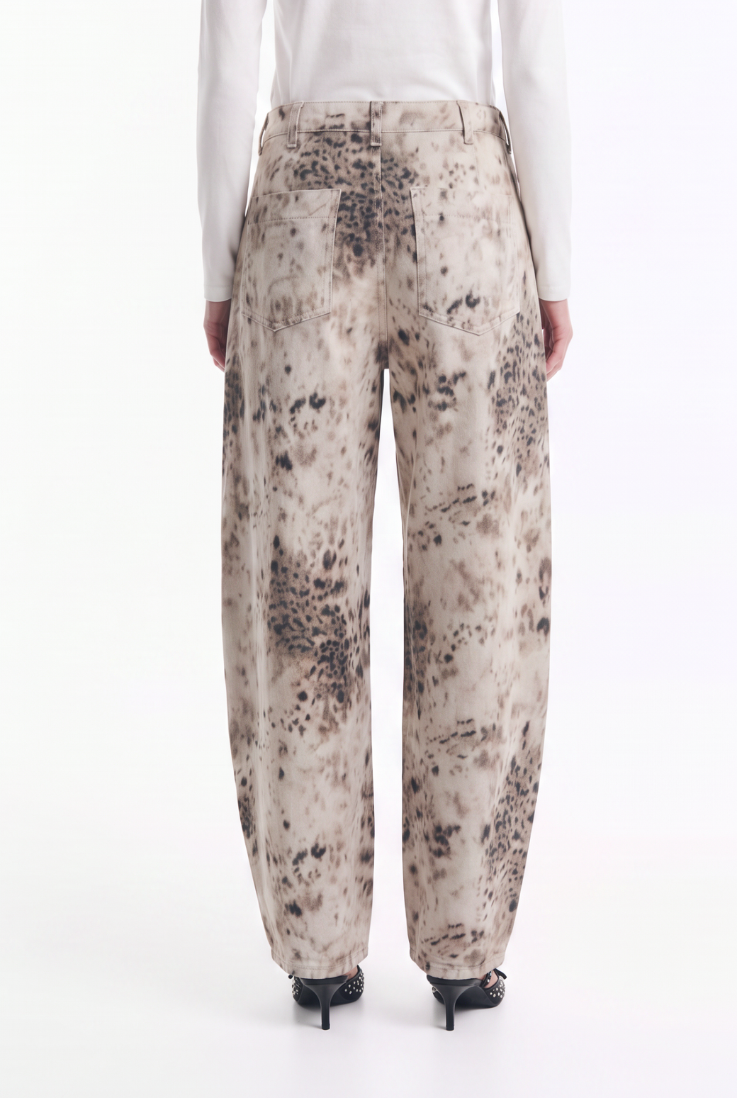 Jeans Baggy de Tiro Alto Print Bambi