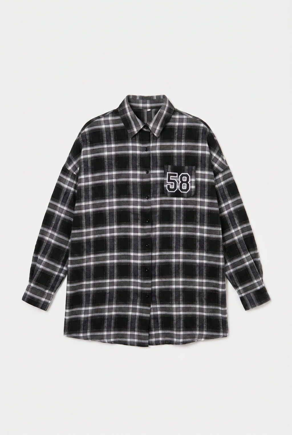 Camisa Cuadrillé de Franela Estilo Varsity