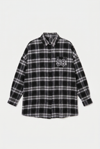 Camisa Cuadrillé de Franela Estilo Varsity