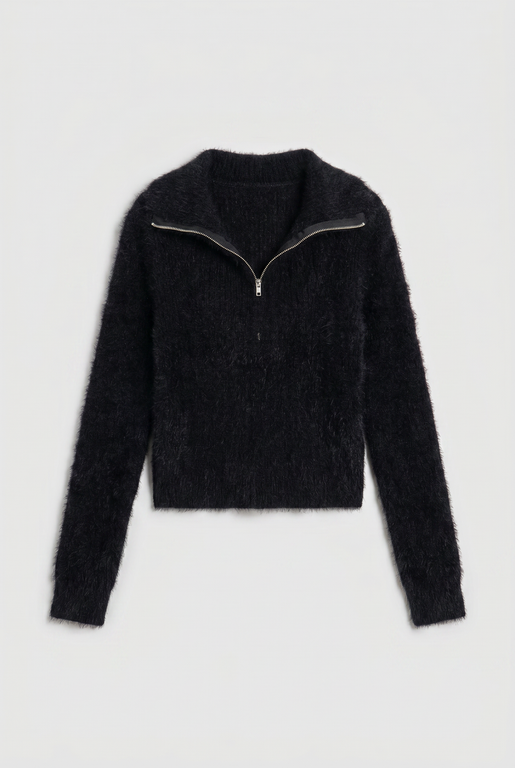 Sweter Medio Cierre Peludo