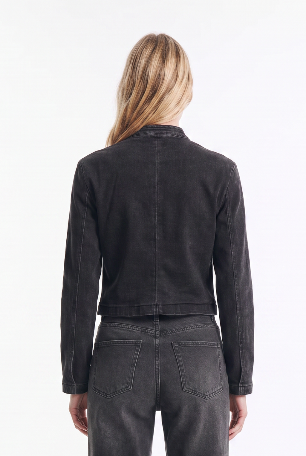 Chaqueta Estilo Napoleón de Denim Elástico
