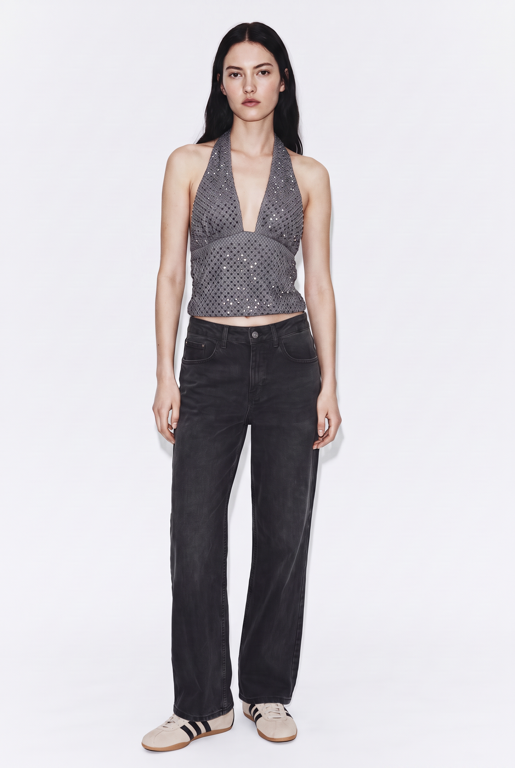 Top Fiesta Malla con Strass