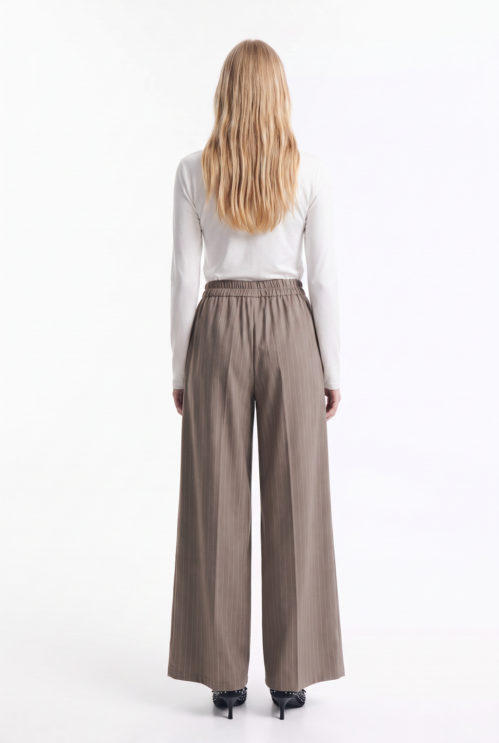 Pantalón Sastrero Rayas Cintura Elástica