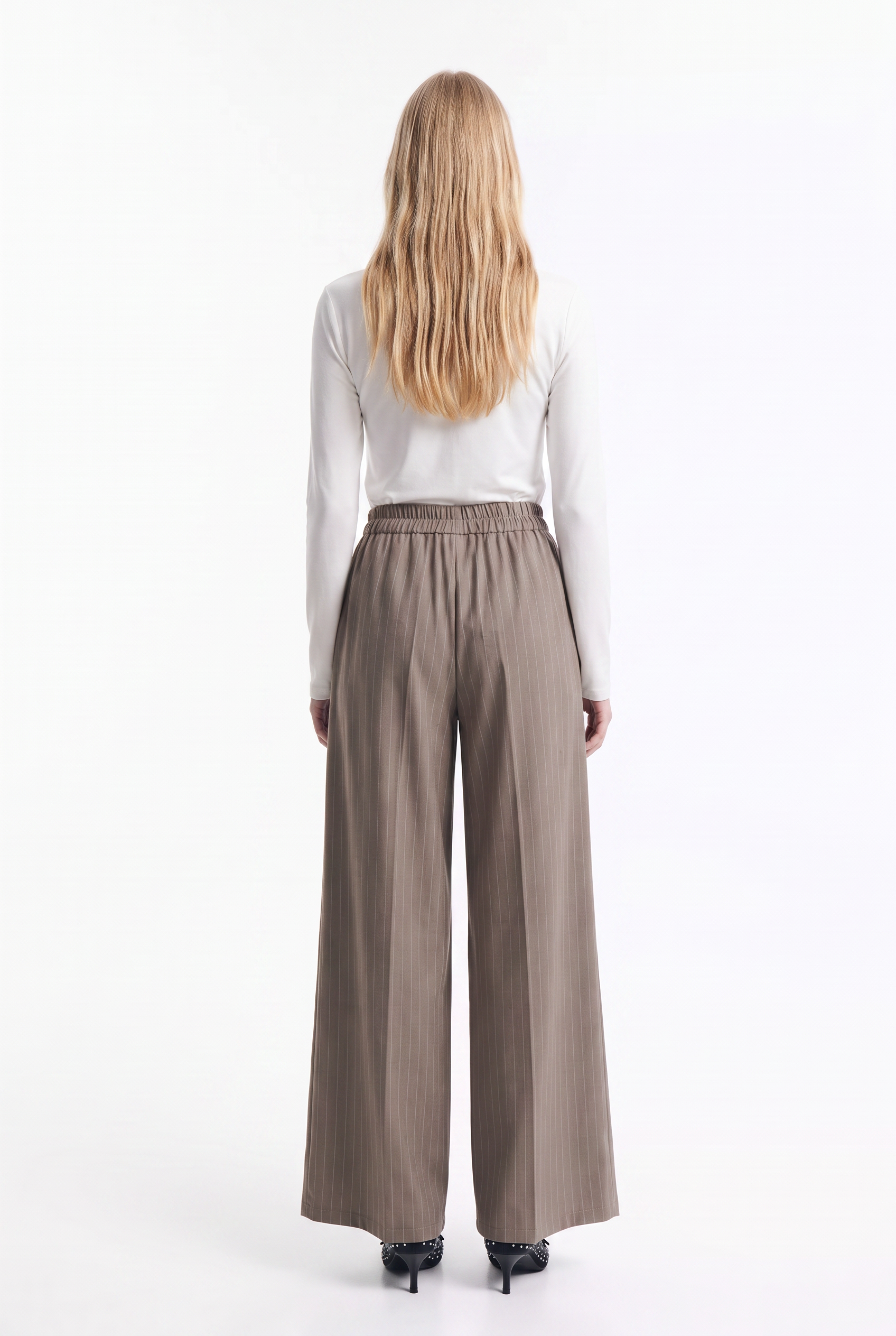 Pantalón Sastrero Rayas Cintura Elástica