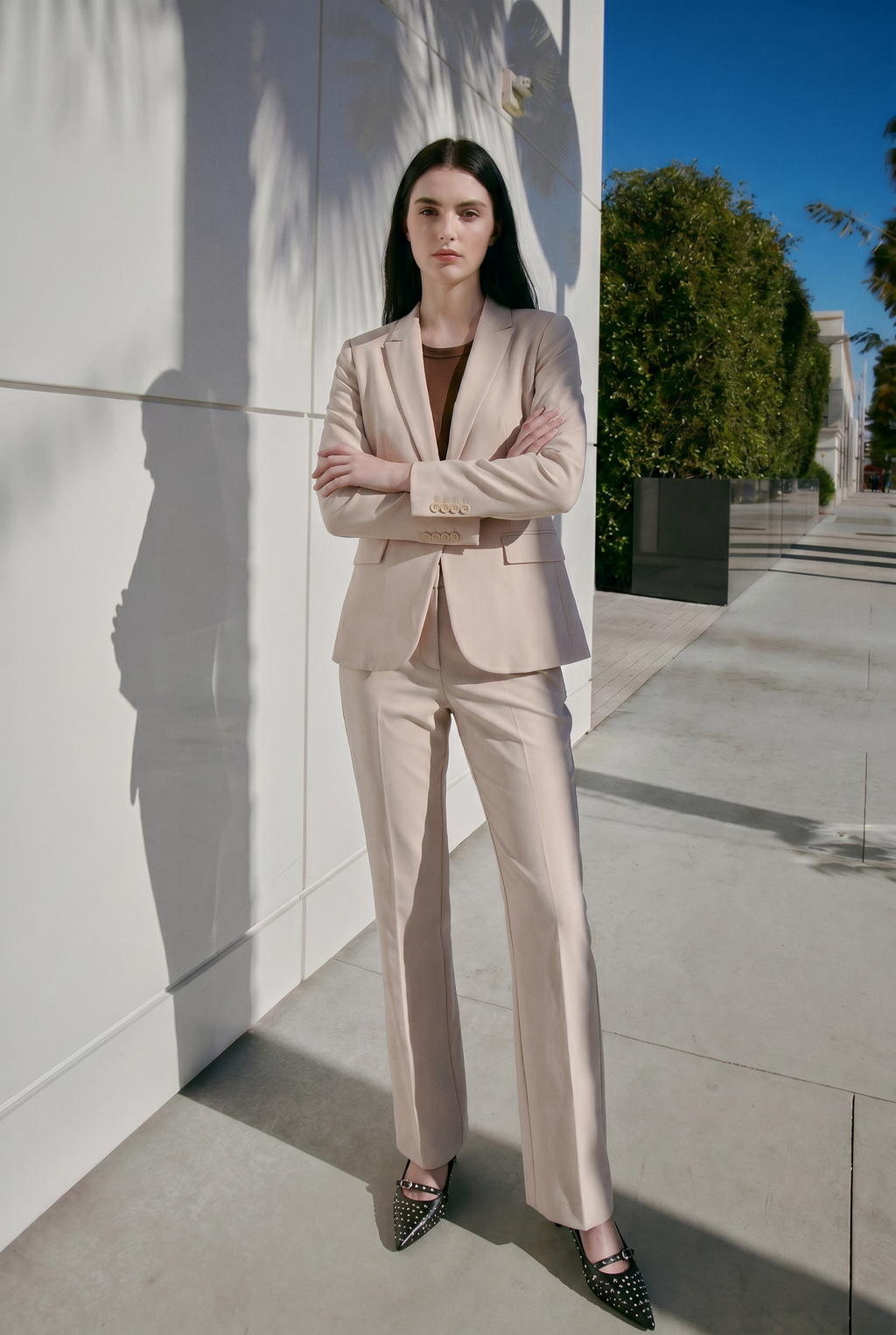 Pantalón de Tela Sophisticated con Bolsillos