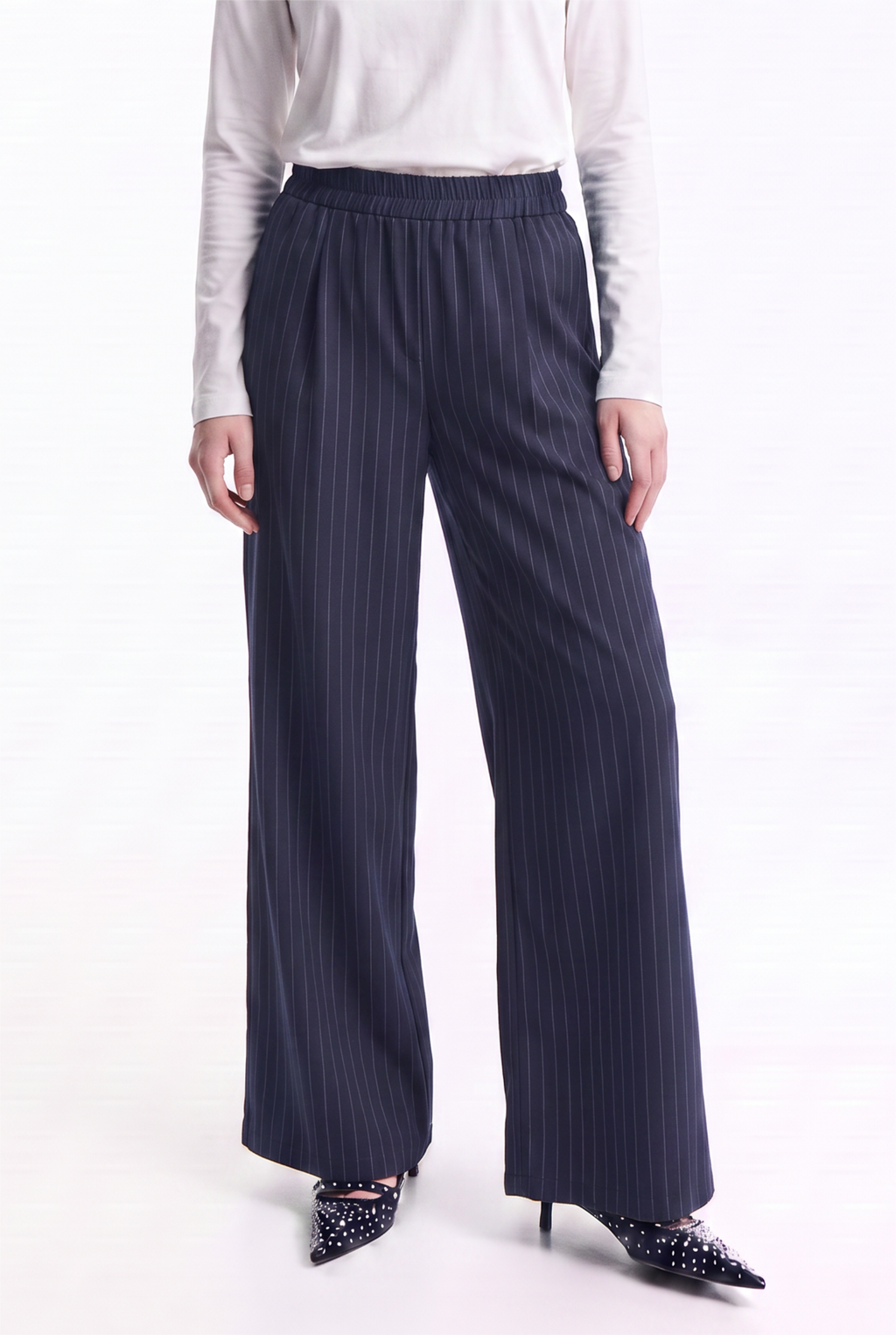 Pantalón Sastrero Rayas Cintura Elástica