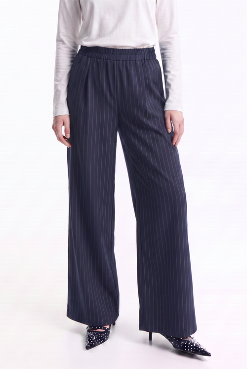 Pantalón Sastrero Rayas Cintura Elástica