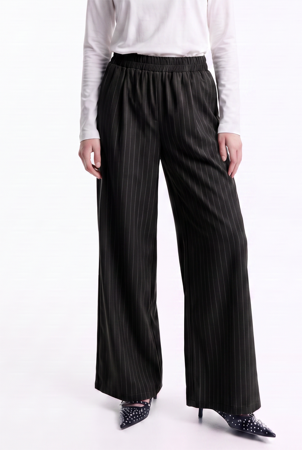 Pantalón Sastrero Rayas Cintura Elástica