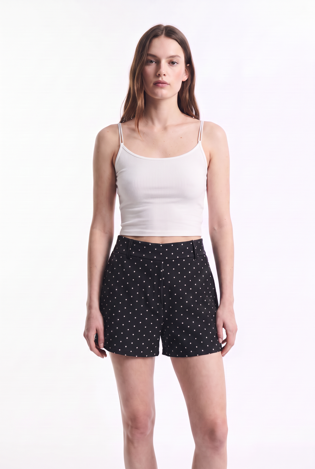 Short Corto Estampado de Lunares