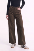Pantalón Tiro Alto con Costura Frontal