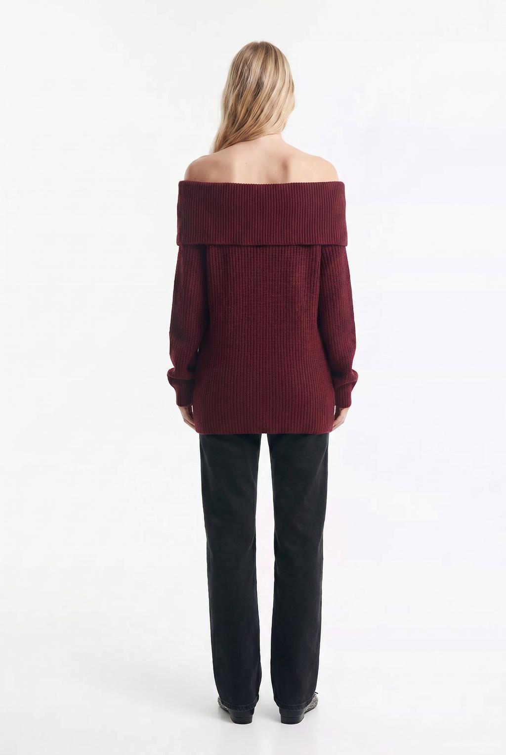 Chaleco de Punto con Elegante Cuello Bote