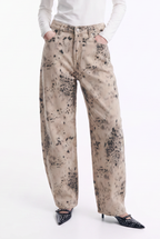 Jeans Baggy de Tiro Alto Print Bambi