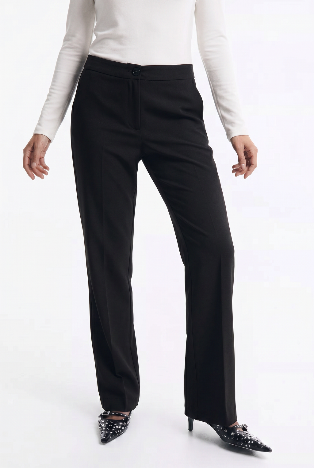 Pantalón de Tela Sophisticated con Bolsillos