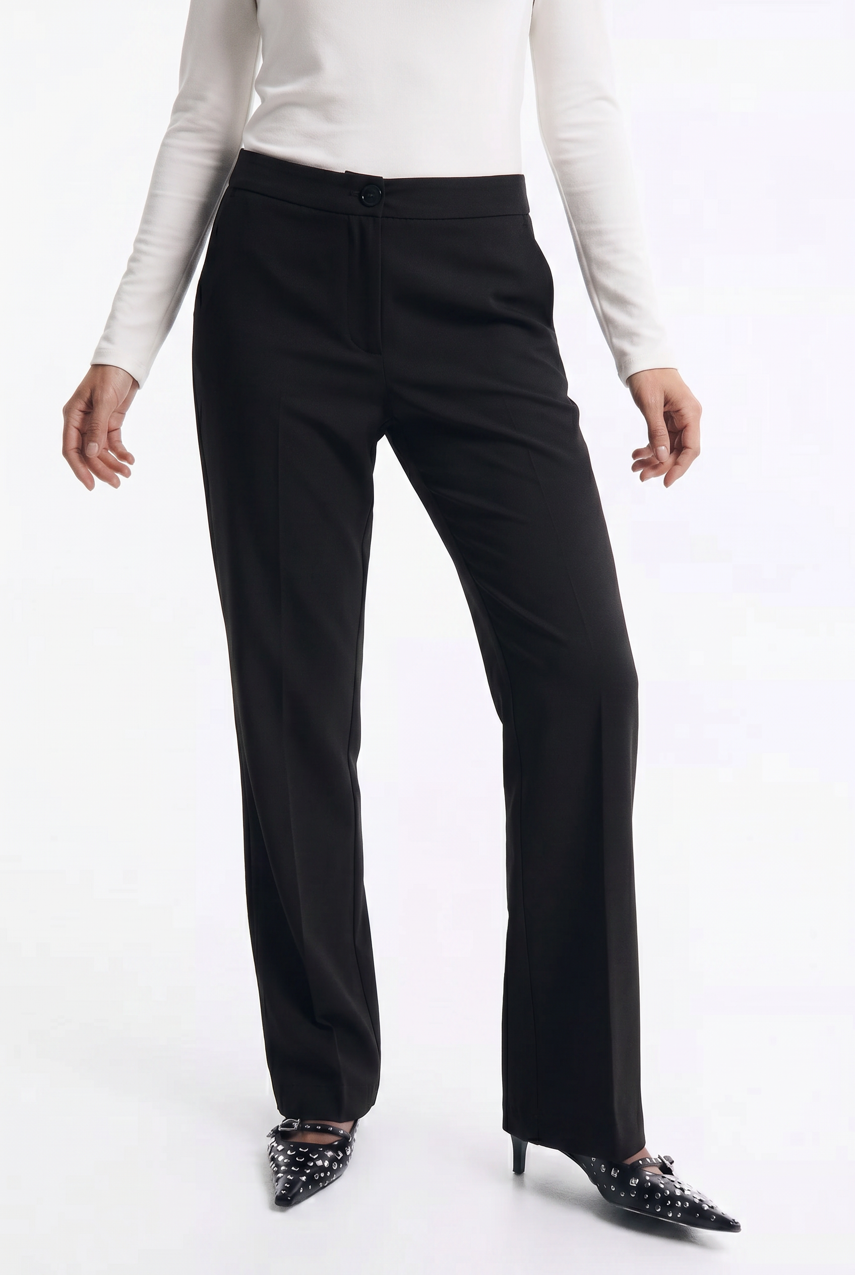 Pantalón de Tela Sophisticated con Bolsillos