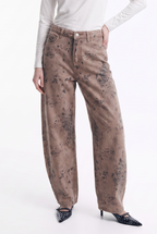 Jeans Baggy de Tiro Alto Print Bambi