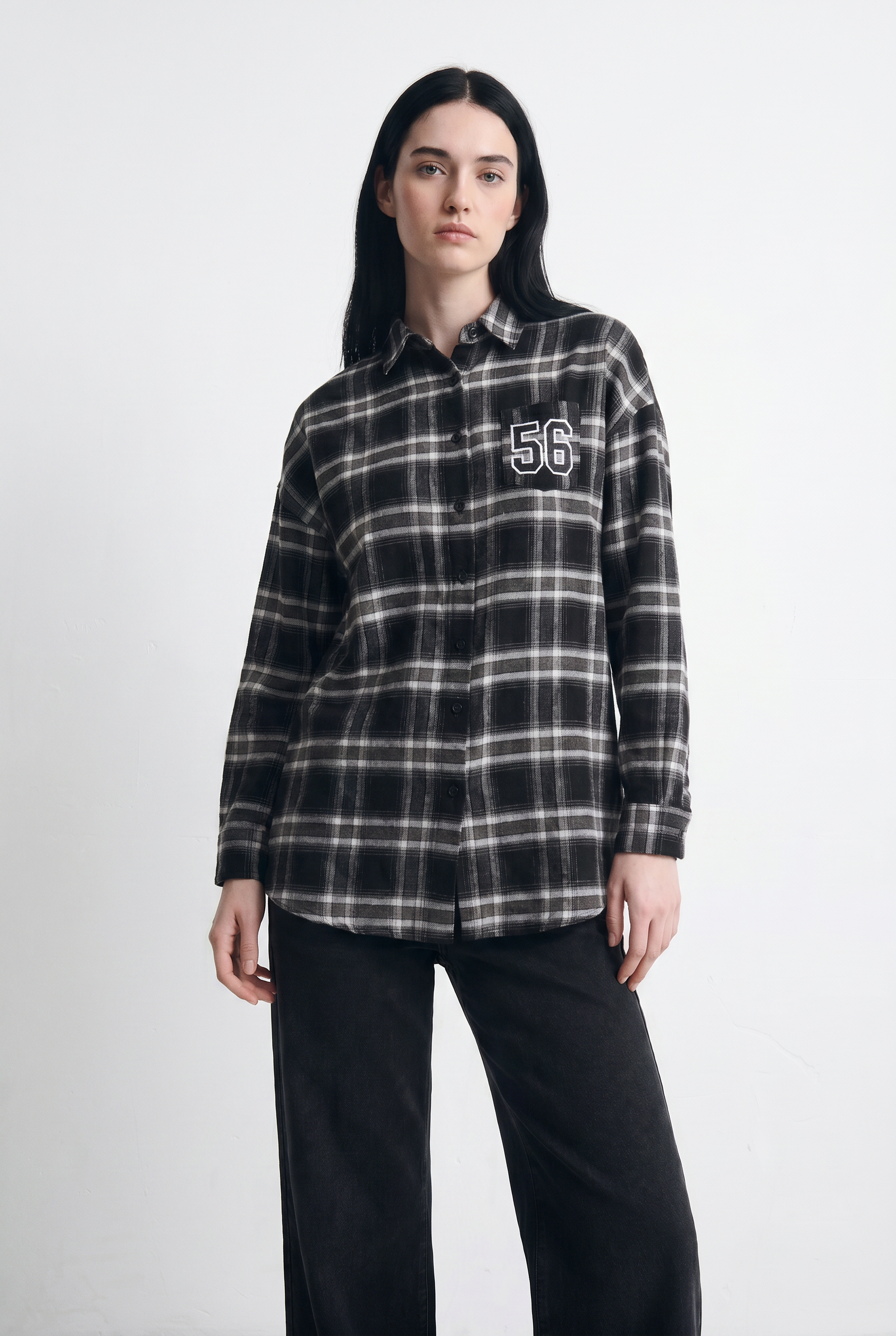 Camisa Cuadrillé de Franela Estilo Varsity