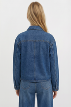 Chaqueta de Mezclilla con Tachas Decorativas