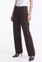 Jeans Ballon con Strass Elasticados