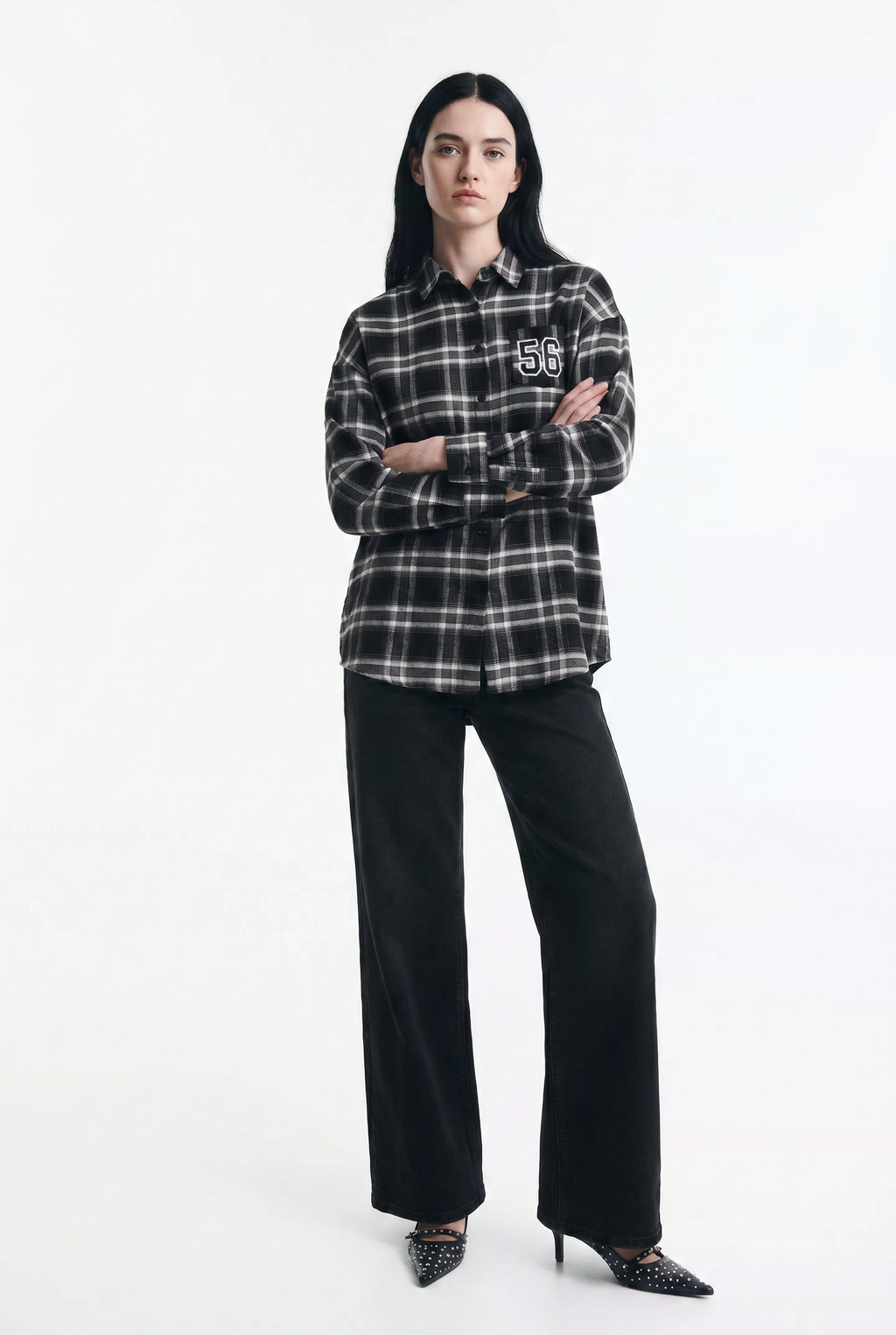 Camisa Cuadrillé de Franela Estilo Varsity