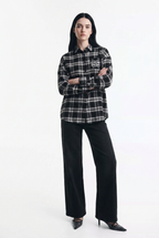 Camisa Cuadrillé de Franela Estilo Varsity
