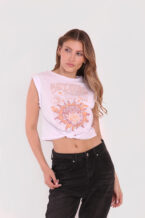 Polera Nudo Estampada - Gris, Estándar