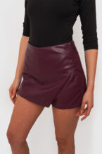 Falda Short Ecocuero - Burdeo, M