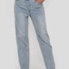 Jeans Wide Legs Cintura Cruzada Elasticado