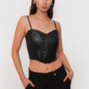 Peto Corset Eco Cuero de Tirantes Finos