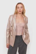 Blazer Eco Cuero Forrado - Rosa Palo, M