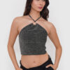 Top Metalizado Escote Halter