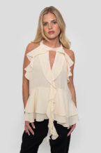 Blusa Volados - Beige, S