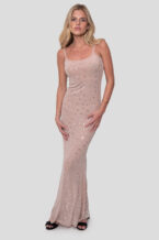 Vestido Gasa con Pedrería - Nude, S