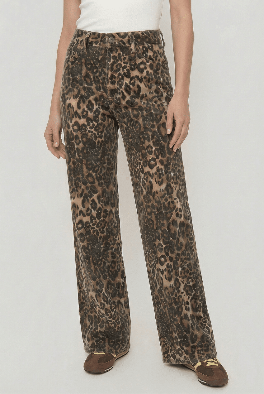 Pantalón Wide Leg Print Animal