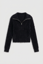 Sweter Medio Cierre Peludo